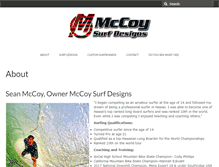 Tablet Screenshot of mccoysurfdesigns.com